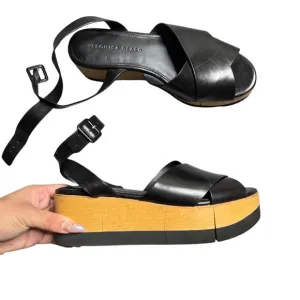 Veronica Beard Wynie Ankle Strap Platform Sandals Size: 8