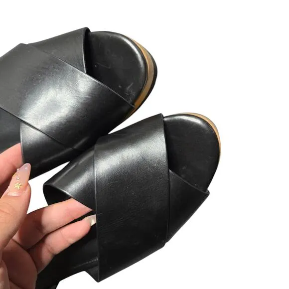 Veronica Beard Wynie Ankle Strap Platform Sandals Size: 8