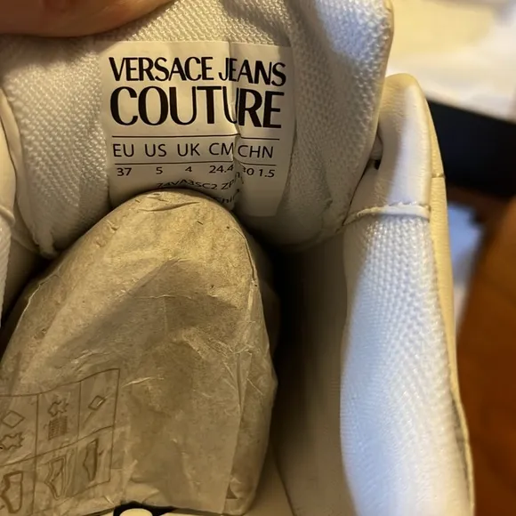 🤍VERSACE JEANS COUTURE White Speedtrack Sneakers - 5