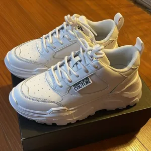 🤍VERSACE JEANS COUTURE White Speedtrack Sneakers - 5