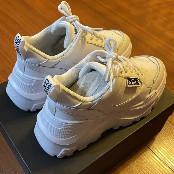 🤍VERSACE JEANS COUTURE White Speedtrack Sneakers - 5