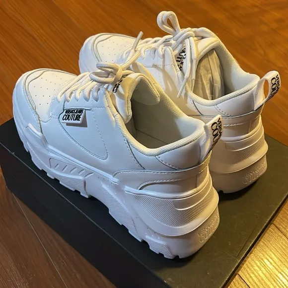 🤍VERSACE JEANS COUTURE White Speedtrack Sneakers - 5