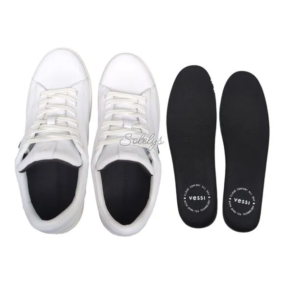 Vessi Soho 2 Ivory White Low Top Waterproof Vegan Leather Sneaker Mens 9