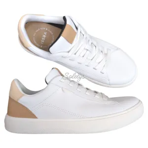 Vessi Soho 2 White Teak Low Top Waterproof Vegan Leather Casual Sneaker Womens 8