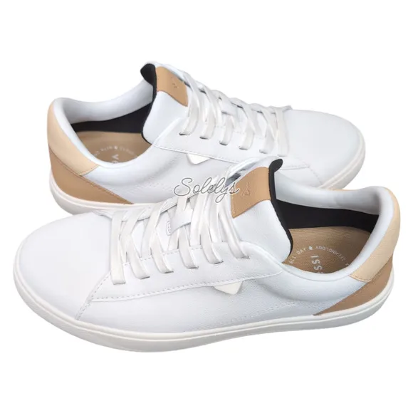Vessi Soho 2 White Teak Low Top Waterproof Vegan Leather Casual Sneaker Womens 8