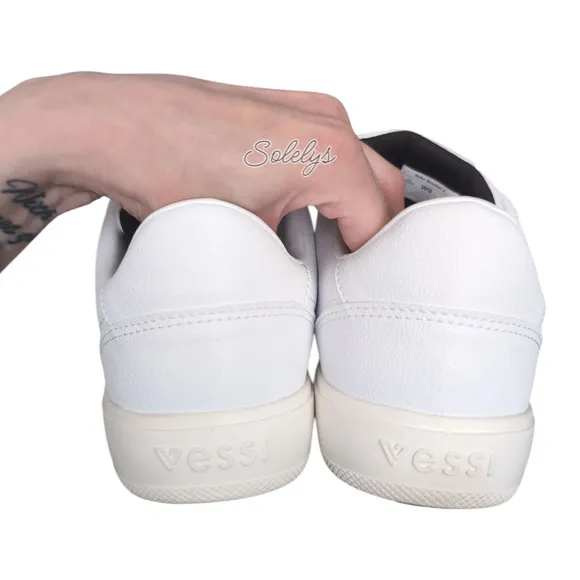 Vessi Soho 2 Womens 8 Ivory White Waterproof Vegan Leather Casual Sneaker