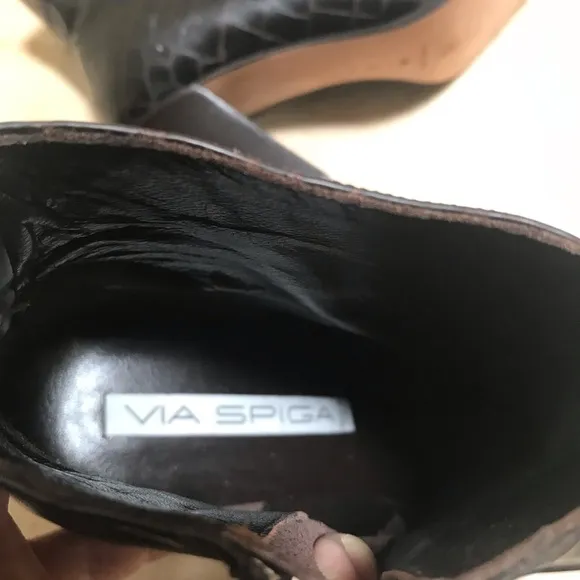Via Spiga Leather Boots Ankle Size 8