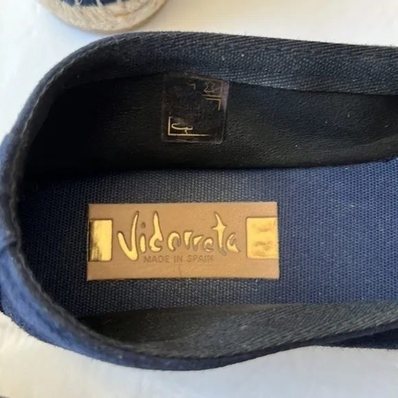 Vidorreta blue suede espadrilles slip on shoes