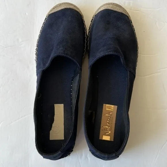 Vidorreta blue suede espadrilles slip on shoes