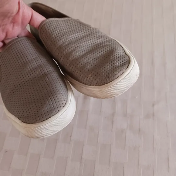 Vince Blair Perforated Leather Slip On Sneakers