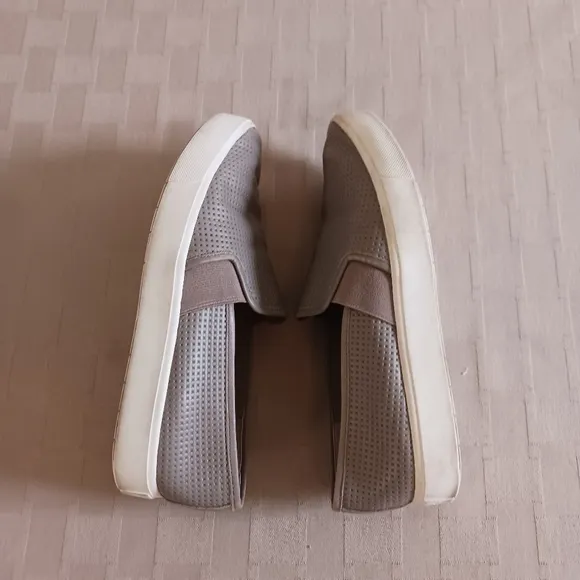 Vince Blair Perforated Leather Slip On Sneakers