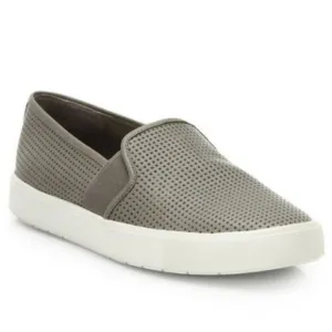 Vince Blair Perforated Leather Slip On Sneakers