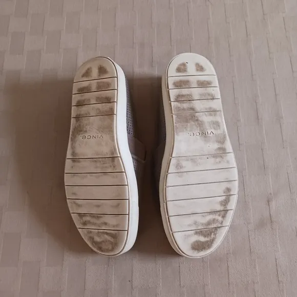 Vince Blair Perforated Leather Slip On Sneakers