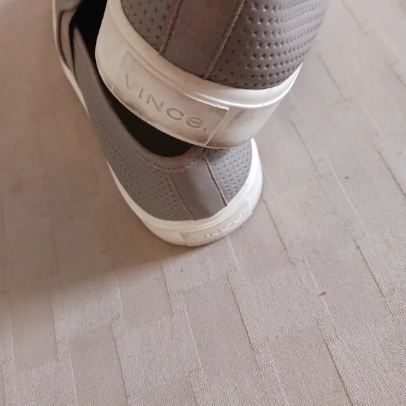 Vince Blair Perforated Leather Slip On Sneakers