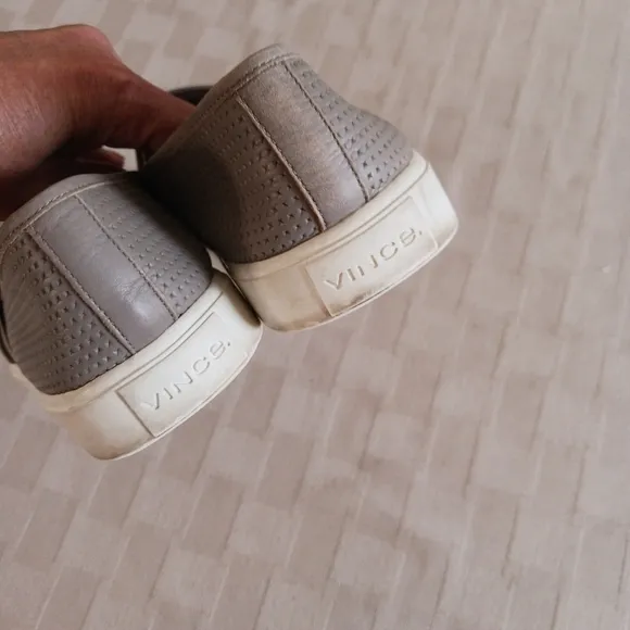 Vince Blair Perforated Leather Slip On Sneakers