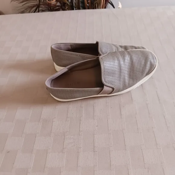 Vince Blair Perforated Leather Slip On Sneakers