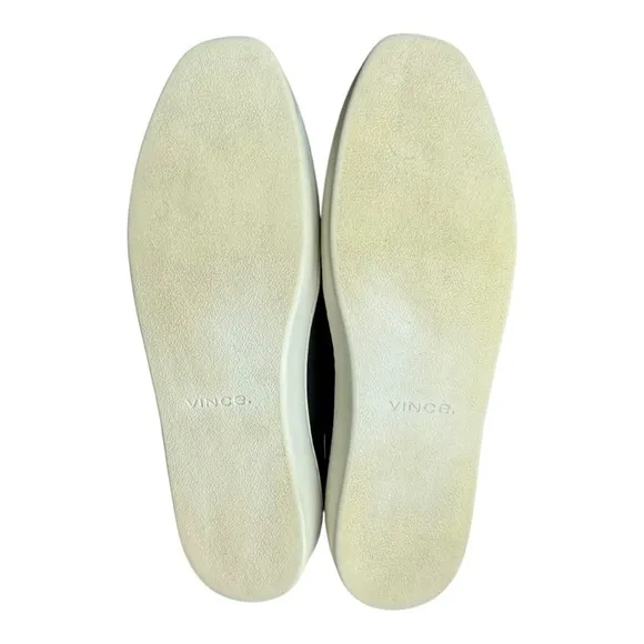 Vince Blair Slip-On Platform Sneakers - Black Leather - Size 9.5