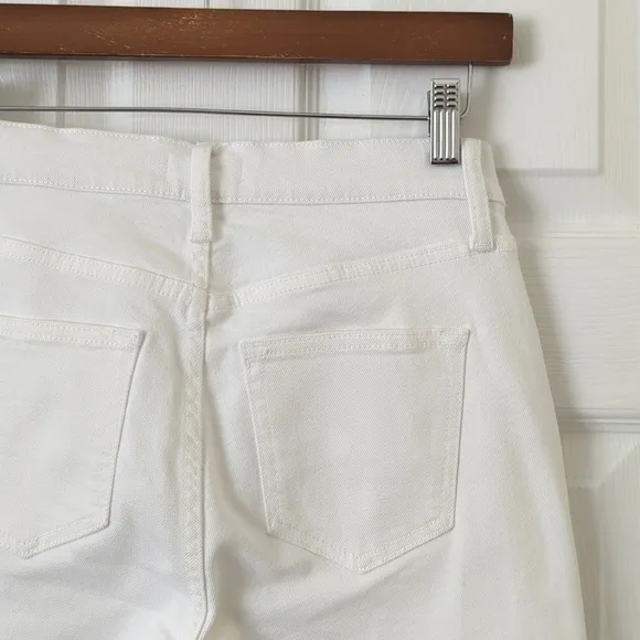 Vince Classic Five Pocket Mid Rise Ankle Length Skinny Jeans White 26