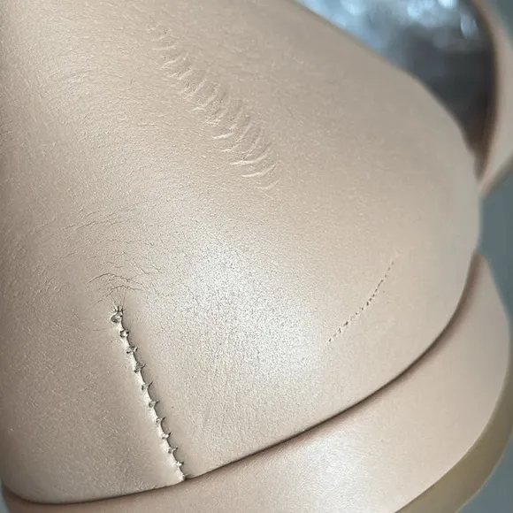 Vince Damris Calf Leather d’Orsay Pointed Toe Flats Nude 7.5
