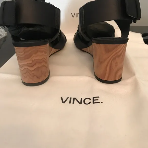 Vince Gwyn Mid Heel Wedge Sandals