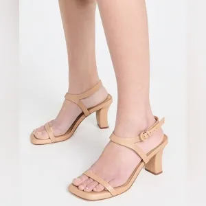 VINCE Luella Ankle Strap Sandals Size 9.5 / EU 40.5 Marble Neutral Cream