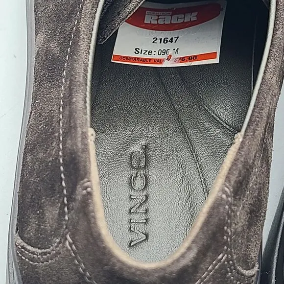 Vince Men's Lorimer Loafers Flint Brown Suede Shoes EUR 42.5 US 9 New