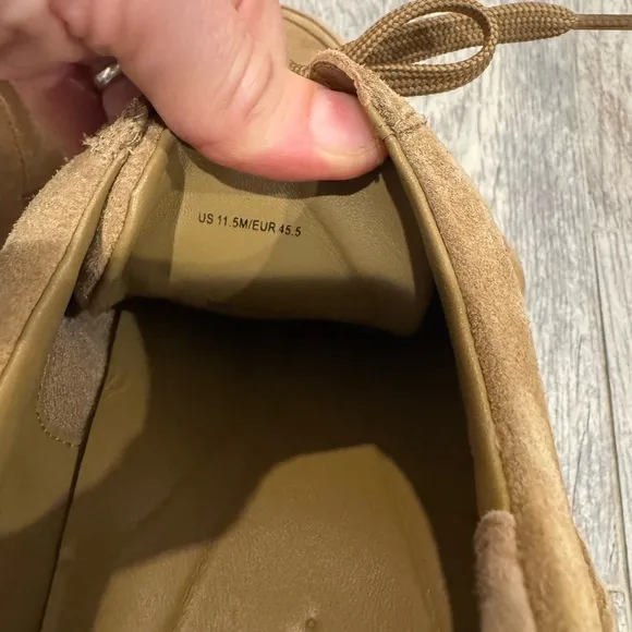 Vince Peyton camel suede leather lace up sneakers