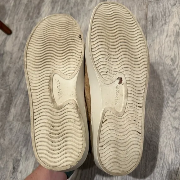 Vince Peyton camel suede leather lace up sneakers