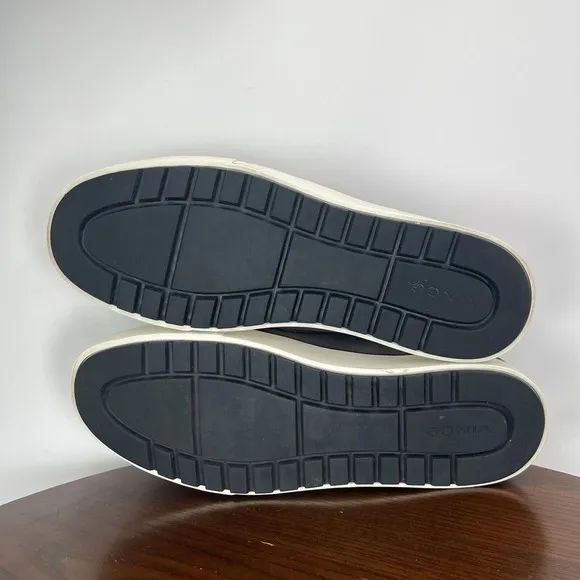 Vince Shoes Men's 11.5M‎ Gray White Nubuck Weatherproof Slip On Skate Sneakers