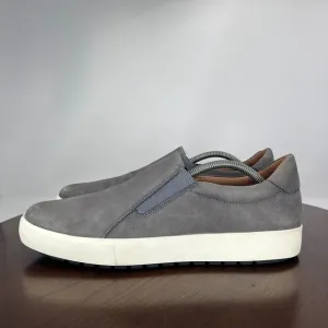 Vince Shoes Men's 11.5M‎ Gray White Nubuck Weatherproof Slip On Skate Sneakers