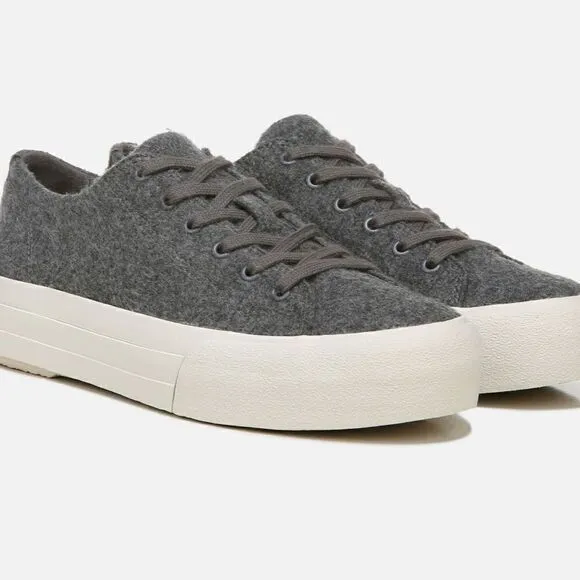 VINCE Sneakers Womens 11B Heaton Tweed Heather Gray Platform Chunky Lace Up NIB