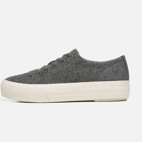 VINCE Sneakers Womens 11B Heaton Tweed Heather Gray Platform Chunky Lace Up NIB