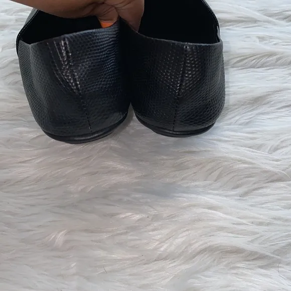 Vince | Textured Leather Slip-On Flats