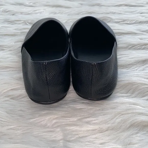 Vince | Textured Leather Slip-On Flats