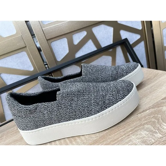 Vince Walsh Platform Sneakers Grey Marl 7.5 Women Slip On Shoes Loafers