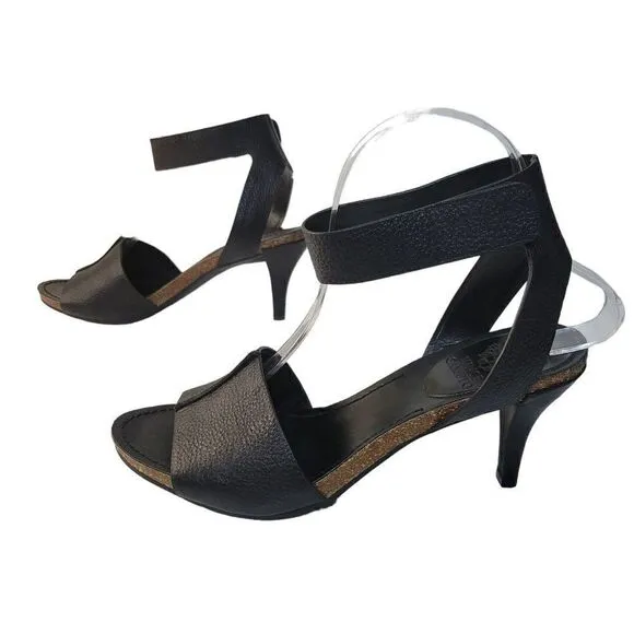 Vince Camuto Black Leather Odela Sandals (Size 8M/38.5)