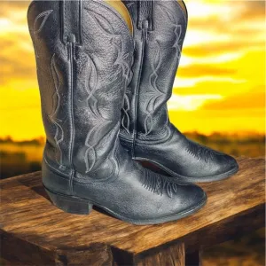 Vintage Black Cowboy Boots