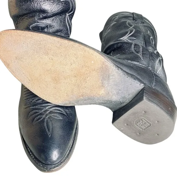 Vintage Black Cowboy Boots