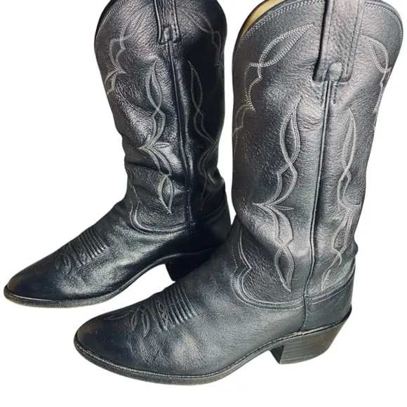 Vintage Black Cowboy Boots