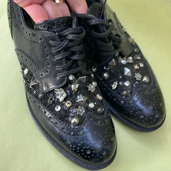 Vintage black Dolce &amp; Gabbana all leather loafers