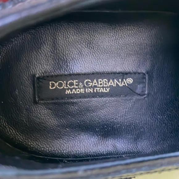 Vintage black Dolce &amp; Gabbana all leather loafers