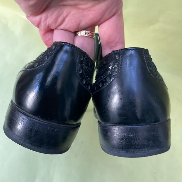 Vintage black Dolce &amp; Gabbana all leather loafers