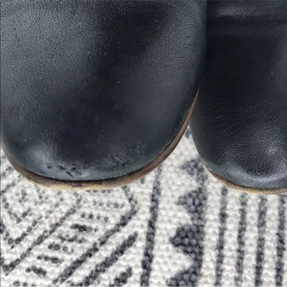 Vintage Chloe‎ Black Leather Buckle Block Heel Ankle Boots