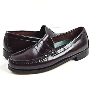 Vintage Dexter Cordovan Leather Mahogany Brown Classic Slip On Penny Loafer