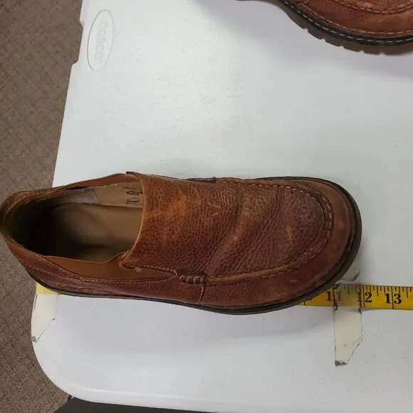 Vintage Dr Martens Men Slip On Leather Loafers Size 10 Brown Office Academia Y2K