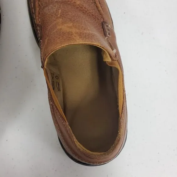 Vintage Dr Martens Men Slip On Leather Loafers Size 10 Brown Office Academia Y2K