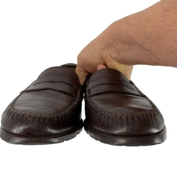 Vintage Ferragamo Mens Loafer Moc Drivers Leather Italy 8D 3861
