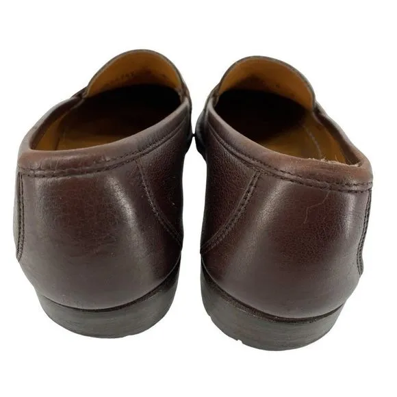 Vintage Ferragamo Mens Loafer Moc Drivers Leather Italy 8D 3861