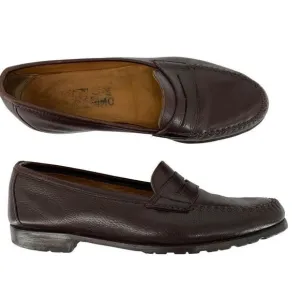 Vintage Ferragamo Mens Loafer Moc Drivers Leather Italy 8D 3861