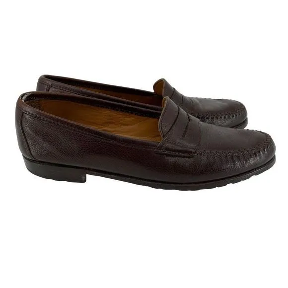 Vintage Ferragamo Mens Loafer Moc Drivers Leather Italy 8D 3861